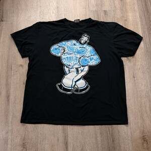 Lowbrow Art Thug Life Adi Black Tee Tattooed Bluto Brutus Popeye Shirt 2XL